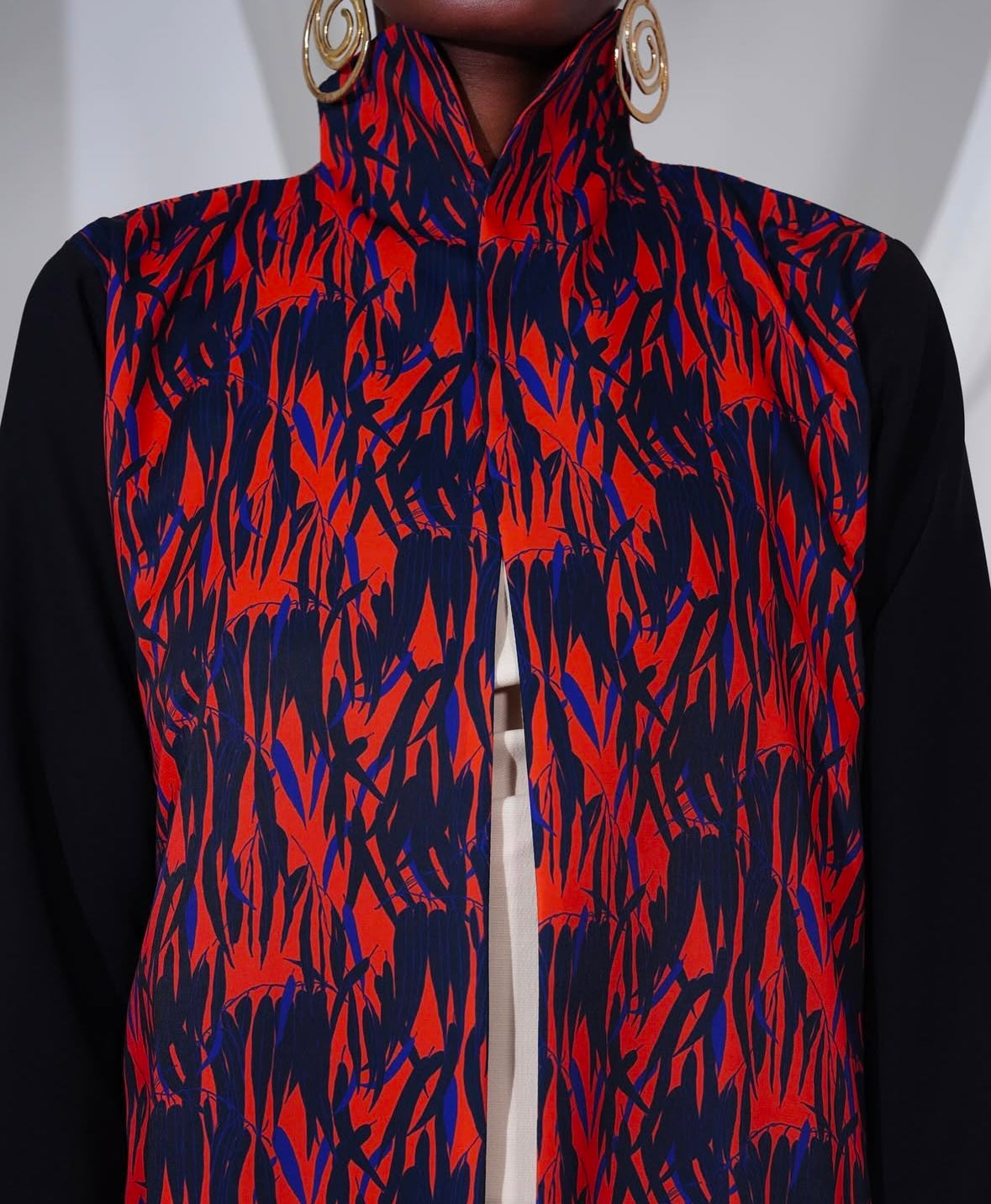 Tangerine silk abaya